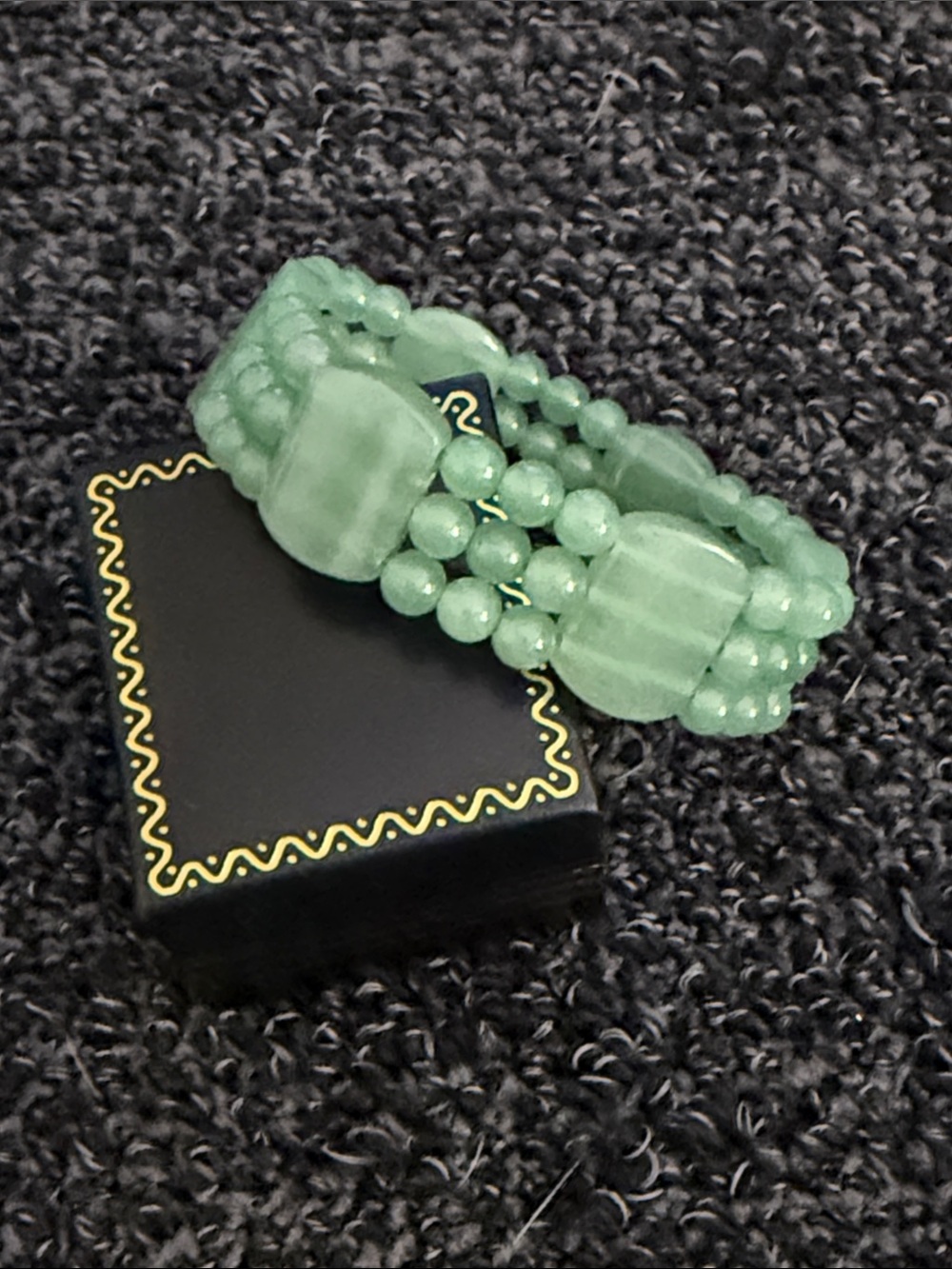 Green Beaded Stretch Bracelet – Women Jewelry jade